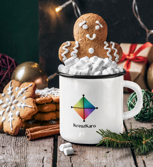 KreuzKaro - Emaille-Tasse