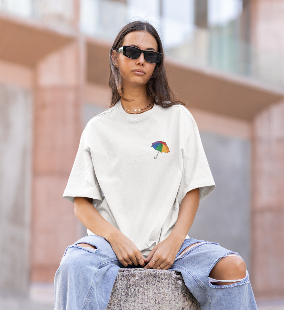 Umbrella - Oversized - Organic - white